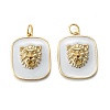 Real 18K Gold Plated Brass Enamel Pendants KK-A155-16G-3