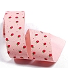 Single Face Printed Strawberry Pattern Polyseter Ribbons PW-WGC7765-04-1