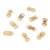 40Pcs 10 Styles Alloy Rhinestone Connector Charms FIND-TA0002-01-10