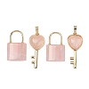Natural Rose Quartz Beaded Pendants GG-CBA9389-04S-1
