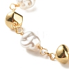 Plastic Pearl & CCB Plastic Nuggets Beaded Bracelet for Women BJEW-JB07959-4