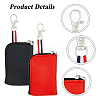 HOBBIESAY 4Pcs 2 Colors PU Leather Waist Bag with Zipper KBAG-HY0001-01-3