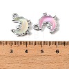 UV Plating Alloy Glass Pendants FIND-K032-40P-3