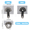 4Pcs 2 Styles Iron Fashion Tassel Epaulette FIND-FH0008-09-2