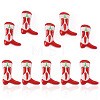 5Pcs Boot Baking Paint Glass Enamel  Beads LAMP-TADJ0001-08E-2