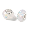 Transparent Resin Rondelle European Beads RESI-S023-02-3