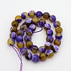 Natural Weathered Agate Faceted Round Beads Strands X-G-A134-02B-10mm-2