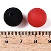 Rubberized Style Imitated Silicone Acrylic Beads MACR-T048-01A-02-3