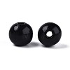 Spray Painted Round Natural Schima Wood Beads WOOD-A018-14mm-03-2