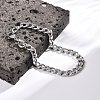 Tarnish Resistant Unisex 304 Stainless Steel Curb Chain/Twisted Chain Bracelets STAS-D0002-40P-1