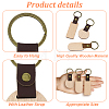 30Pcs 3 Styles Wood Blank & Imitation Leather Pendant Keychains KEYC-GA0001-60-3