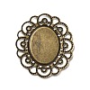 Tibetan Style Iron Cabochon Connector Settings FIND-B020-22AB-3