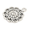 Flower Tibetan Style Alloy Pendants TIBE-5269-AS-LF-2