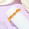 Natural Amber & Non-magnetic Synthetic Hematite Beaded Bracelets for Women BJEW-JB13744-2