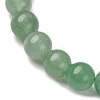 Dyed Natural Green Aventurine Beads Stretch Bracelets BJEW-Q305-7