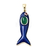 Natural Green Onyx Agate(Dyed & Heated) Pendants KK-Z137-19G-04-1