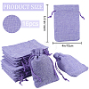 Beebeecraft Polyester Imitation Burlap Packing Pouches Drawstring Bags ABAG-BBC0001-02B-03-2