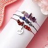 3Pcs Constellations Adjustable Nylon Cord Braided Bead Bracelets for Women Men BJEW-JB11325-09-3