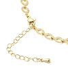 Brass Textured Ring Link Chain Bracelet Making MAK-K024-14G-2