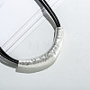 Alloy Curved Tube Pendant Black Cord Multi-strand Necklaces for Women FS-WGCA1C9-01-1