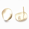 Brass Stud Earring Findings KK-S348-108-2