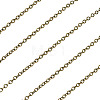 Brass Coated Iron Flat Cable Chains CH-TAC0007-01AB-3