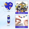 2 Strands Handmade Millefiori Glass Heart Bead Strands LK-CJ0001-01-2