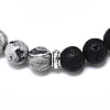 Natural Picasso Jasper Beads Stretch Bracelets BJEW-R309-02-A02-2