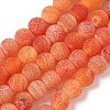 Natural Weathered Agate Beads Strands G-P414-A05-2