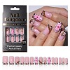 Flower Acrylic Full Cover Press On False Nails MRMJ-P019-01E-1