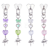 4Pcs Heart Acrylic Pendant Decorations HJEW-FH00282-1