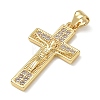 Easter Brass Micro Pave Clear Cubic Zirconia Pendants CU-CBAC7ED-03G-2