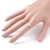 Heart Pattern Flat Round Acrylic Beads Finger Rings for Girl Women RJEW-JR00411-5