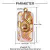 304 Stainless Steel Resin Pendants STAS-OY012-57G-2