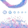 6 Styles Gradient Color Transparent Painted Glass Beads Strands DGLA-YW0001-28H-1
