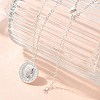 304 Stainless Steel Flat Round Cameo Pendant Cable Chain Necklaces for Women STAS-Z108-02S-02-2