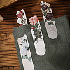 4Pcs 4 Styles Brass Flower Bookmarks AJEW-SP0002-28B-4
