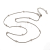 Brass Satellite Chains  Necklaces for Women NJEW-D302-27P-4