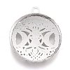 Tibetan Style Hollow Alloy Pendants TIBEP-F075-01AS-RS-2