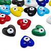 Cheriswelry 16Pcs 8 Colors Handmade Evil Eye Lampwork Pendants LAMP-CW0001-08-11