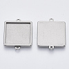 Tarnish Resistant 304 Stainless Steel Cabochon Connector Settings X-STAS-R101-05A-2