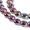 Electroplate Glass Beads Strands EGLA-L033-FR-4