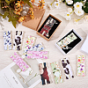 12Pcs 6 Styles Leopard Print Flower Donut Printed Polyester Necklace Anti-Winding Display Cards CDIS-OC0001-13-4