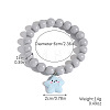 Resin Charm Round Acrylic Beaded Stretch Bracelets for Kid WG37424-05-1