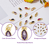 16Pcs 8 Colors Real 18K Gold Plated Brass Micro Pave Cubic Zirconia Charms ZIRC-DC0001-07-4