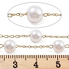 Handmade Round ABS Imitation Pearl Beaded Chains CHS-P019-09E-G-2