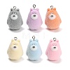 Flocking Opaque Resin Pendants FIND-E060-05-1
