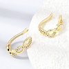 Brass Micro Pave Cubic Zirconia Cuff Earrings for Women CU-CBAE7DF-20G-2