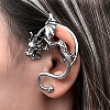 Alloy Dragon Stud Earrings EJEW-C046-03AS-5