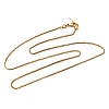 1.2MM Unisex 304 Stainless Steel Box Chain Necklaces NJEW-P356-12G-4